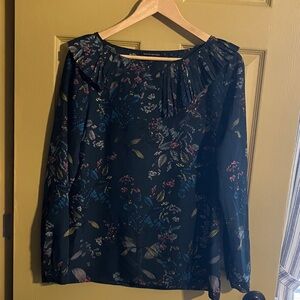 Banana Republic Dark Floral Blouse
